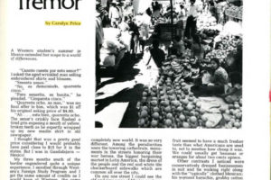 Carolyn Price's article on her trip to Mexico published in a 1975 edition of Klipsun Magazine.