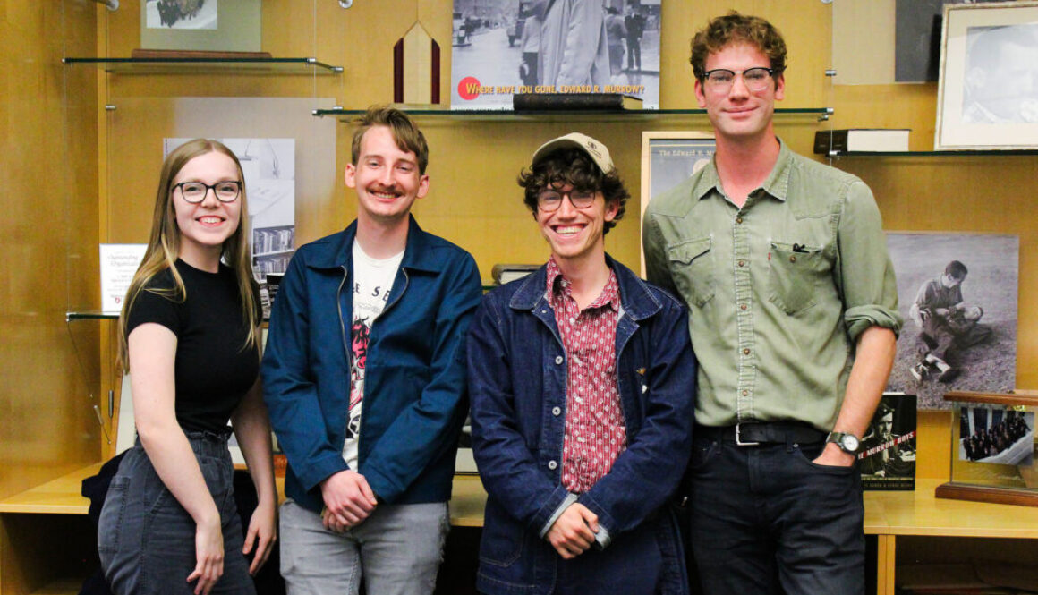 Western Murrow News Fellows 2024, pictured from left, Mallory Kruml, Conor Wilson, Questen Inghram and Nate Sanford.